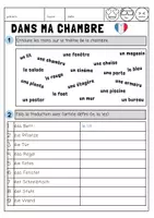Vorschau - Arbeitsblätter - Dans ma chambre - Wortchschatzübungen - Deckblatt