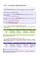 Vorschau - Arbeitsblätter - DaZ: Adjektivdeklination | Niveau A2/B1 | Klasse 7–10 | differenziert | stark schwach gemischt | alle 3 Typen & 3 Kasus - Seite 1