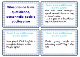Aperçu - Cartes d'exercices - BAC PRO Banque de sujets d'expressions écrites - Page de couverture