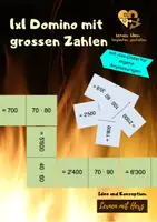Vorschau - Stationenlernen - 1x1 Domino mit grossen Zahlen - Deckblatt
