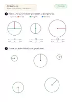 Vorschau - Arbeitsblätter - Arbeitsblätter Kreise zeichnen + Lösung | Zirkel - Seite 2