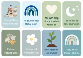 Vorschau - Bildkarten - Growth-Mindset-Karten für Partner- und Gruppenarbeit - Seite 2