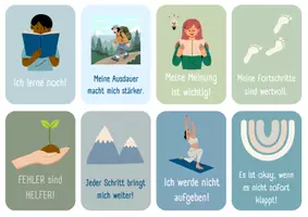 Vorschau - Bildkarten - Growth-Mindset-Karten für Partner- und Gruppenarbeit - Seite 3