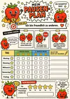 Vorschau - Bildkarten - Pausenplan/ Verstärkerplan für schöne Pausen - Seite 1