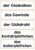 Vorschau - Arbeitsblätter - Der Aufbau einer Glühbirne - Aushang und Merkeintrag - Seite 3