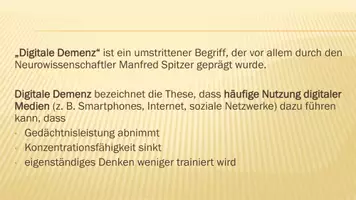 Vorschau - Stundenentwürfe - Digitale Demenz // Talkshow Sek II + EWH - Seite 1
