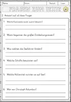 Vorschau - Arbeitsblätter - Die Entdeckung neuer Kontinente, Lesen und Verstehen Arbeitsblätter mit Lesetext, Fragen - Seite 3