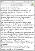 Vorschau - Arbeitsblätter - Die Erfindung der Dampfmaschine, Lesen und Verstehen Arbeitsblätter mit Lesetext, Fragen - Seite 2