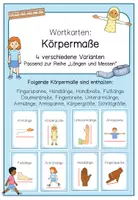 Vorschau - Merkblätter - Wort- und Bildkarten zu Körpermaßen (Reihe Längen und Messen) - Deckblatt