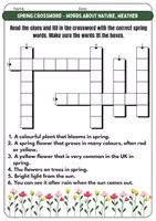 Vorschau - Arbeitsblätter - Spring Crossword – 6 Fresh Words for the Season - Deckblatt