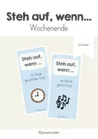 Vorschau - Aufgabenkarten - Steh auf, wenn... - Wochenende (Bewegungsspiel) - Seite 1