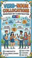 Vorschau - Arbeitsblätter - Verb-Noun Collocations – Übungspaket mit 15 Arbeitsblättern (B1/B2) - Deckblatt