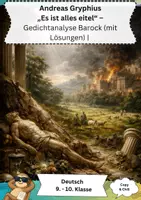 Vorschau - Arbeitsblätter - Es ist alles eitel“ – Gedichtanalyse Barock (Gryphius, differenziert mit Lösungen) | Deutsch Klasse 9/10 - Deckblatt