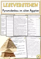 Vorschau - Arbeitsblätter - Pyramidenbau im alten Ägypten, Lesen und Verstehen Arbeitsblätter mit Lesetext, Fragen - Deckblatt