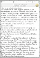 Vorschau - Arbeitsblätter - Pyramidenbau im alten Ägypten, Lesen und Verstehen Arbeitsblätter mit Lesetext, Fragen - Seite 2