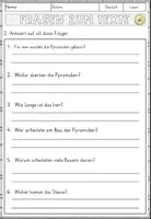 Vorschau - Arbeitsblätter - Pyramidenbau im alten Ägypten, Lesen und Verstehen Arbeitsblätter mit Lesetext, Fragen - Seite 3