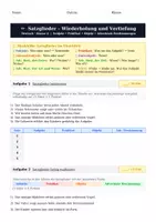 Vorschau - Test - LZK Deutsch Klasse 4 – Satzglieder: Subjekt, Prädikat, Objekt & Adverbiale Bestimmungen - Deckblatt