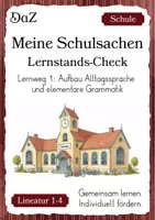 Vorschau - Test - DaZ/DaF Lernstands-Check Sprachförderung Test Grundschule Lernweg 1 - Deckblatt