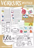 Vorschau - Stundenentwürfe - Vorkurs Deutsch - Schulsachen - Deckblatt