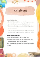 Vorschau - Arbeitsblätter - WM 2026 Flaggen mit Lese-Malaufgaben als Dekoration - Seite 1