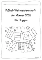 Vorschau - Arbeitsblätter - WM 2026 Flaggen mit Lese-Malaufgaben als Dekoration - Seite 2