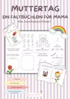 Vorschau - Arbeitsblätter - Muttertag - Bastelvorlage ( Kita & Vorschule) Büchlein zum ausfüllen und verschenken - Deckblatt