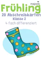 Vorschau - Stationenlernen - Abschreibtexte Klasse 2 – Abschreibkartei Frühling Klasse 2 - Abschreibtexte Frühling Klasse 2 - Abschreiben Klasse 2 - Abschreibübungen Klasse 2 - Deckblatt
