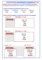 Vorschau - Arbeitsblätter - Dezimalbrüche multiplizierren (Wiederholung AB I und AB II) - Seite 3