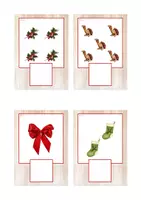 Vista previa - Tarjetas / Manipulativos - Grafía de cantidades 1-5 (Navidad) - página 1