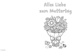 Vorschau - Arbeitsblätter - Bastelvorlage: Klapp-Karte für den Muttertag / Oma (Klasse 1-4) - Seite 3