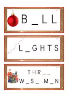 Vista previa - Tarjetas / Manipulativos - INGLÉS - Grafía de vocales MAYÚSCULA (Navidad) - Portada
