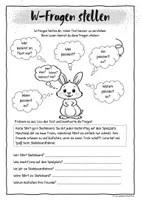 Vorschau - Arbeitsblätter - Lesestrategie - W-Fragen beantworten und stellen - Seite 1