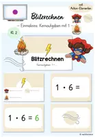 Vorschau - Fördermaterial/Inklusion - wachsendes Materialpaket: alle Blitzrechen-Dateien (Digitale Tafel) - Mathe Klasse 2 - Seite 1