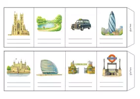 Vorschau - Mal- und Bastelvorlagen - Mini Booklet London Sights - Seite 2
