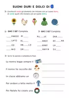 anteprima - Esercizi - ✏️ Suoni duri e dolci di G: Verifica/consolidamento - Pagina 1