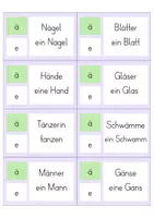Vorschau - Fördermaterial/Inklusion - Klammerkarten Ä oder E, Äu oder Eu - Seite 1