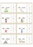 Vorschau - Fördermaterial/Inklusion - Klammerkarten V, W oder F - Deckblatt