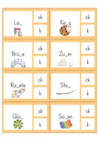 Vorschau - Fördermaterial/Inklusion - Klammerkarten k oder ck - Deckblatt