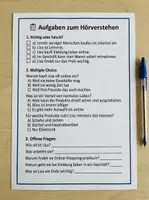 Vorschau - Audio-Dateien - Hörverstehen – Online einkaufen oder im Geschäft? - Deckblatt