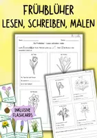 Vorschau - Arbeitsblätter - Frühblüher - Lesen, schreiben, malen (Sachunterricht) - Deckblatt