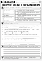 Vorschau - Arbeitsblätter - Sommer - Lesetext + Aufgaben (2-fach differenziert) - Seite 3
