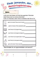 Vorschau - Mal- und Bastelvorlagen - Muttertag 3 Materialien — Steckbrief, Interview & Ausmalbild - Seite 2
