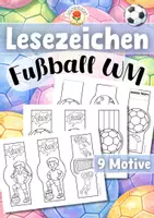 Vorschau - Mal- und Bastelvorlagen - Lesezeichen - Fußball WM 2026 - Deckblatt