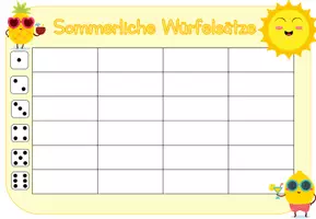Vorschau - Arbeitsblätter - Sommerliche Würfelsätze (mit Blanko Vorlage) - Seite 2