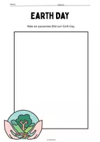 Vorschau - Mal- und Bastelvorlagen - Earth Day Malvorlage – Kreatives Arbeitsblatt zum Tag der Erde | Umwelt & Nachhaltigkeit Grundschule | Sachunterricht | Kunst🌎🌱 - Deckblatt