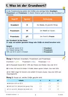 Vorschau - Arbeitsblätter - Grundwert berechnen – Arbeitsblätter, Präsentationen & Interactive - Seite 1