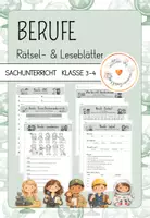 Vorschau - Arbeitsblätter - SACHUNTERRICHT Berufe / Rätsel- und Leseblätter - Deckblatt