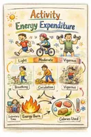 Vorschau - Arbeitsblätter - Nutrition: Activity energy expenditure with solutions - Deckblatt