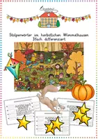 Vorschau - Arbeitsblätter - Herbst / Jahreszeiten: Stolperwörter im herbstlichen Wimmelhausen (3-fach-diff.) - Deutsch - Kl. 2/3 - Deckblatt