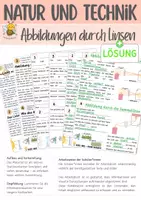 Vorschau - Arbeitsblätter - NT Abbildungen durch Linsen - Deckblatt